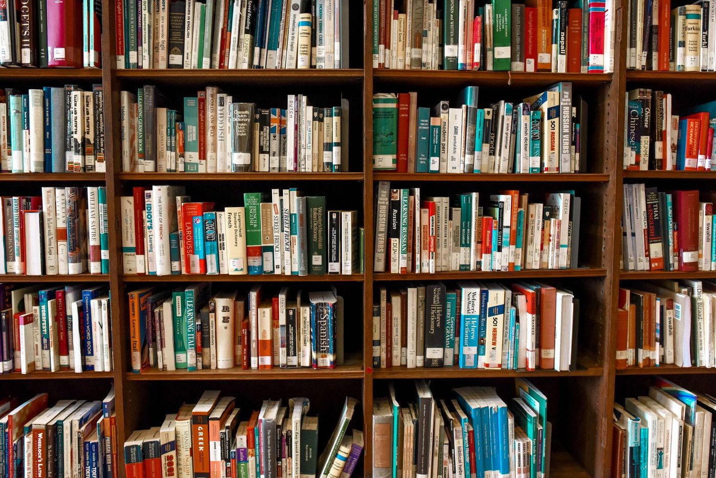 A stack of hardcover books