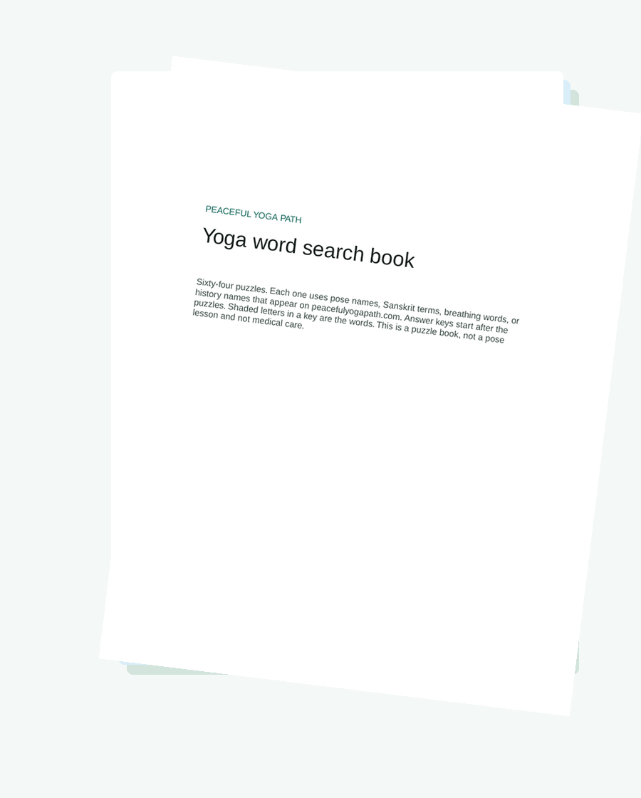 Cover of the yoga word search book